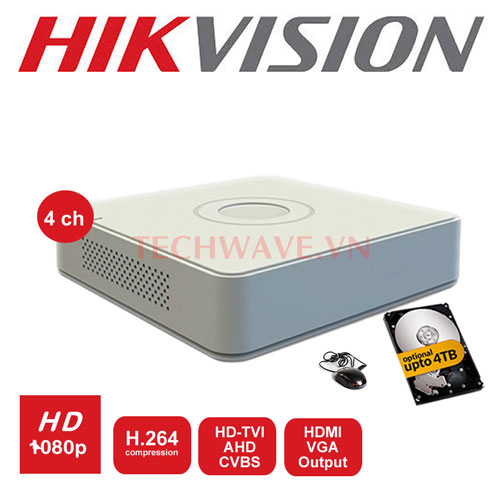 ĐẦU GHI HD-TVI 2MP/3MP/4MP H265+ (TURBO 4.0) DS-7104HQHI-K1
